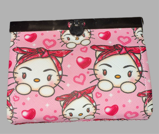 Heart Kitty Accordion Wallet