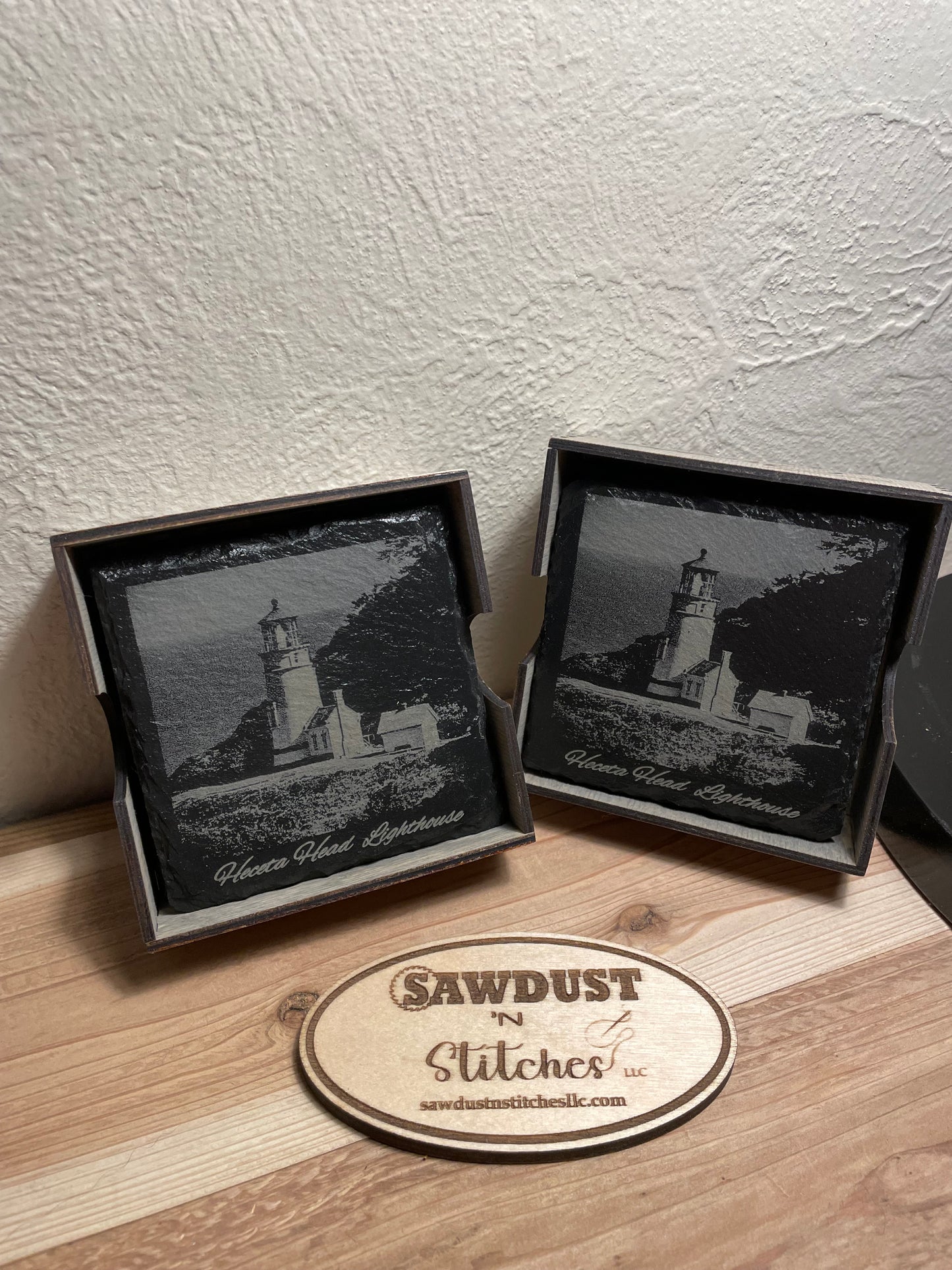 Oregon Icons Slate coasters