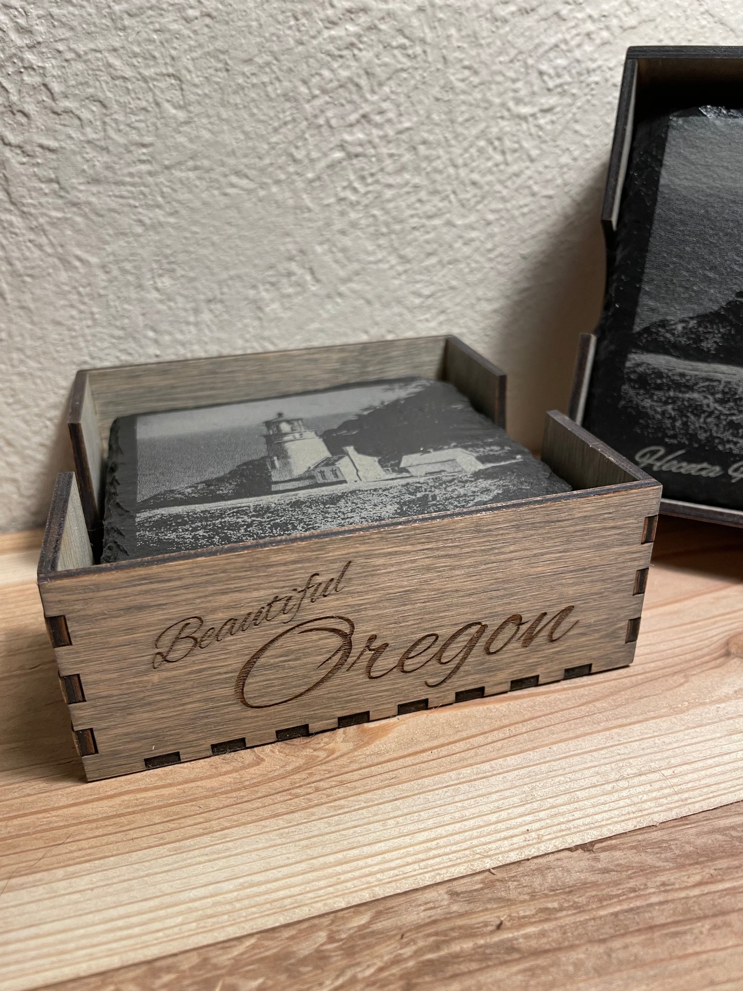 Oregon Icons Slate coasters