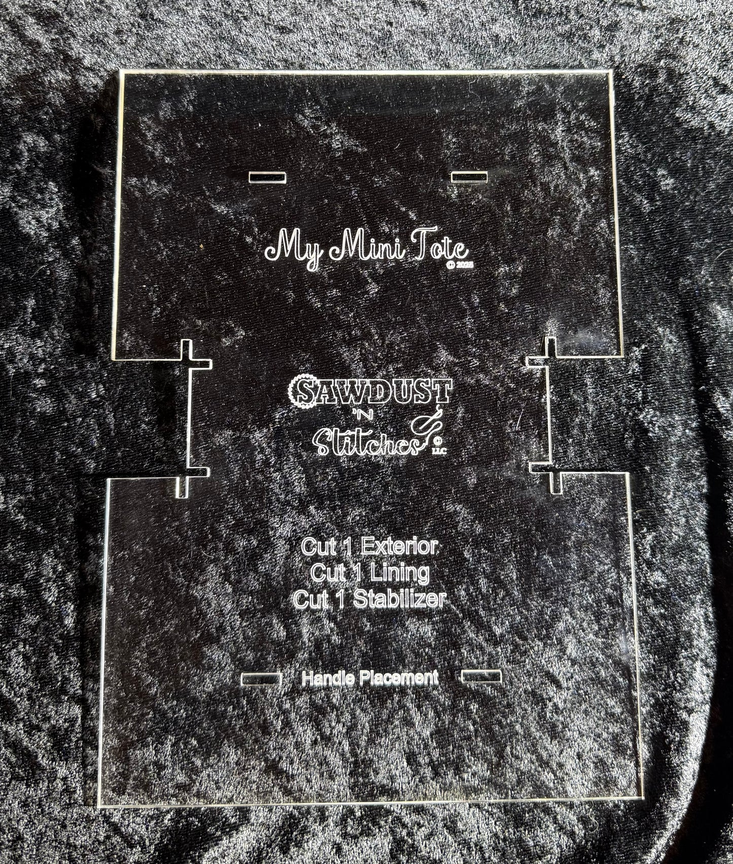 My Mini Tote Acrylic Template
